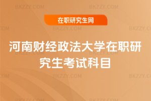 河南財經政法大學在職研究生考試科目