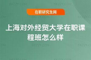 上海對(duì)外經(jīng)貿(mào)大學(xué)在職課程班怎么樣