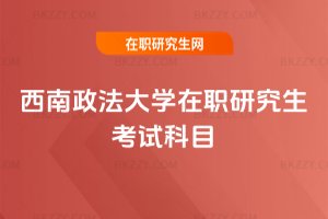 西南政法大學在職研究生考試科目