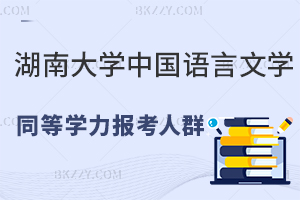 湖南大學(xué)中國(guó)語(yǔ)言文學(xué)同等學(xué)力報(bào)考人群