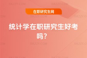 統(tǒng)計(jì)學(xué)在職研究生好考嗎？