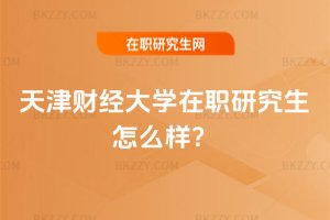 天津財經(jīng)大學(xué)在職研究生怎么樣?