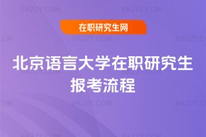 北京語言大學在職研究生報考流程