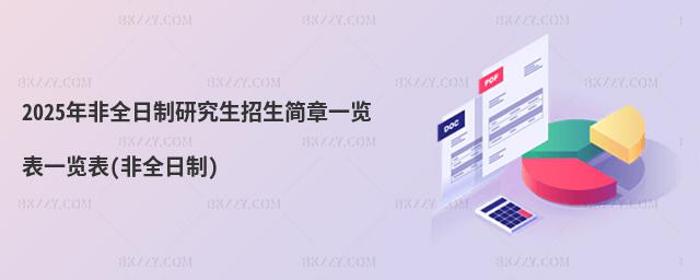 2025年非全日制研究生招生簡章一覽表一覽表(非全日制)