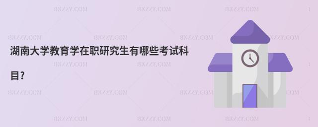 湖南大學(xué)教育學(xué)在職研究生有哪些考試科目?