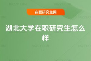 湖北大學(xué)在職研究生怎么樣